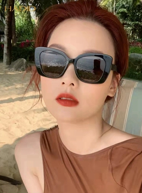 显瘦高级感墨镜女猫眼时尚