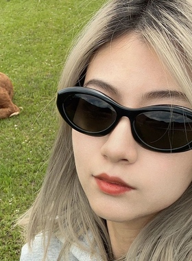 复古猫眼墨镜女高级感窄框时髦