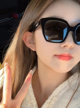 新款白色墨镜女小红书网红方形