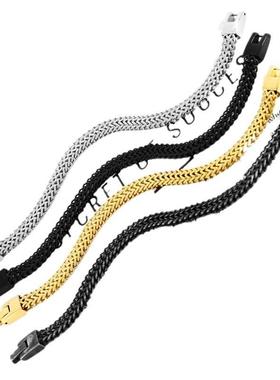 men cuban bracelets gold hiphop rapper fashion streetwear