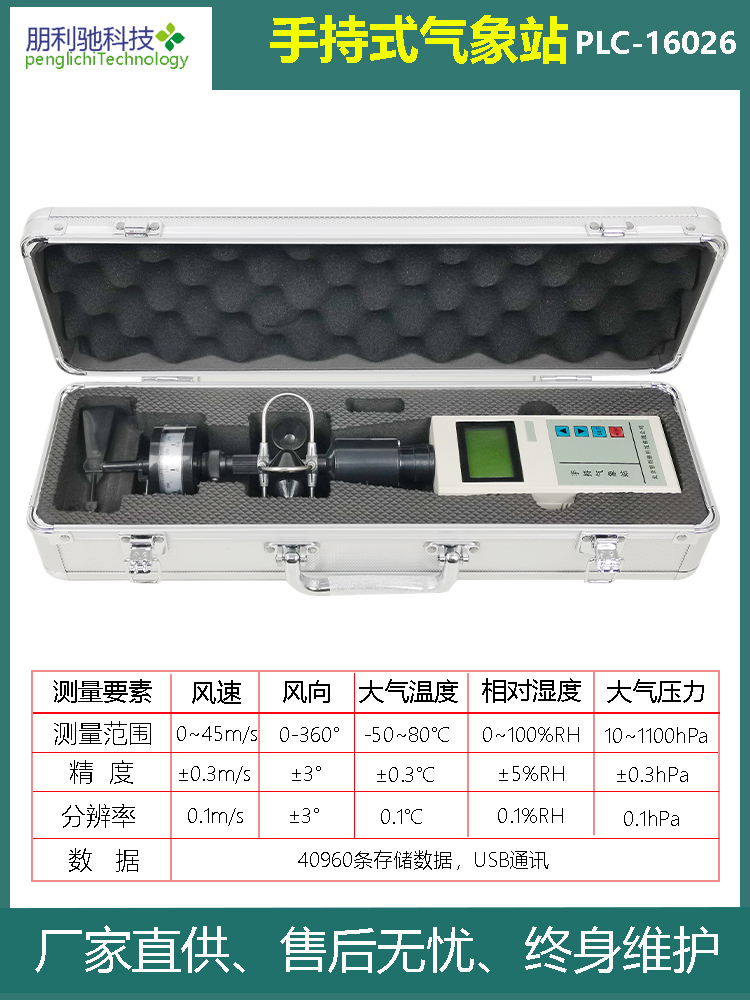 朋利驰手持式风速风向仪微型气象仪测风仪风向测量仪户外用气象站 - 图0