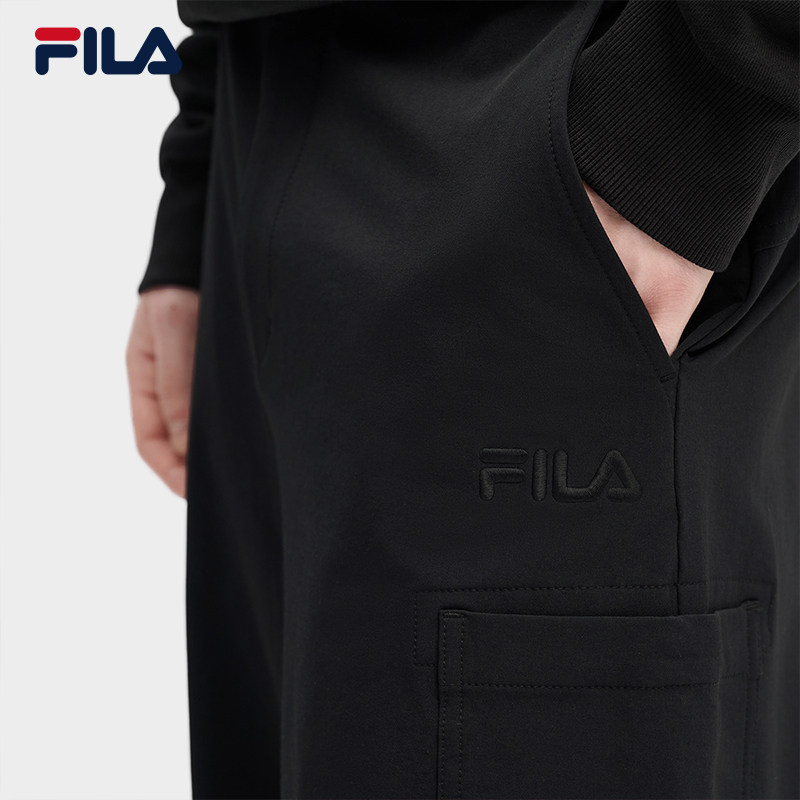 FILA斐乐官方男士梭织长裤2026春季新款休闲加绒直筒运动工装裤,淘宝优惠券,粉丝福利购,淘宝优惠卷