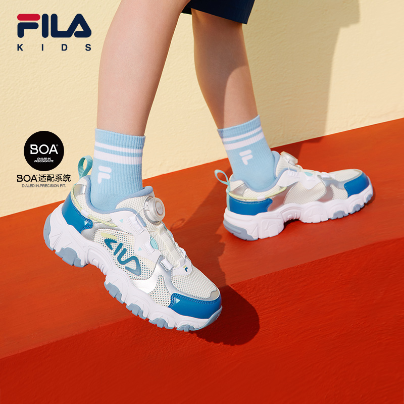 FILA KIDS斐乐童鞋儿童跑步鞋2024夏季款男女大童旋钮猫爪运动鞋