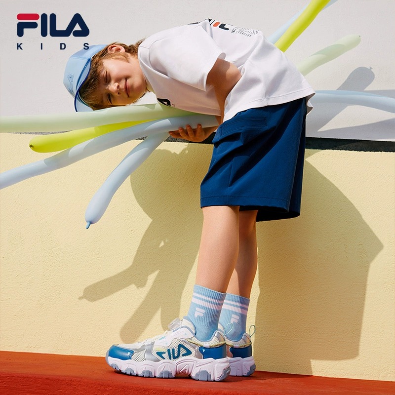 FILA KIDS斐乐童鞋儿童跑步鞋2024夏季款男女大童猫爪旋钮运动鞋 - 图2