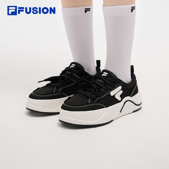 FILA FUSION 斐乐潮牌女鞋板鞋2025夏季新款厚底帆布鞋女运动鞋子