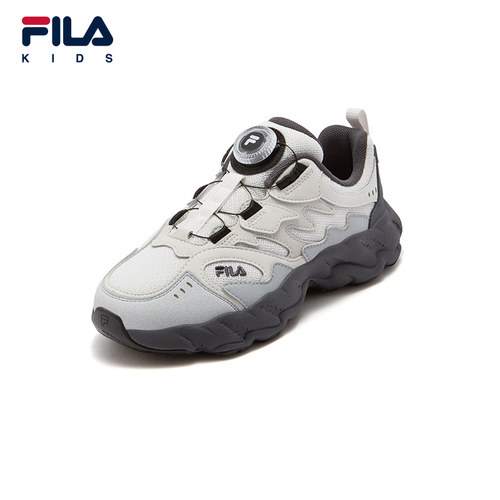 FILA KIDS斐乐童鞋儿童跑步鞋2025冬新款男女大童旋钮复古运动鞋 - 图0