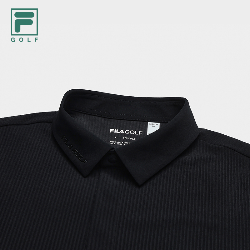 FILA 斐乐官方男子针织短袖POLO衫2025秋新款高尔夫运动凉感上衣 - 图2