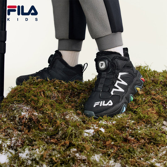 FILA KIDS斐乐童鞋棉鞋2025冬季款男女小童旋钮加绒保暖运动鞋