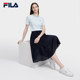 FILA Official Women's Knitted Sweater 2023 Summer New Fashion Elegant Casual Short-sleeved Round Neck Top