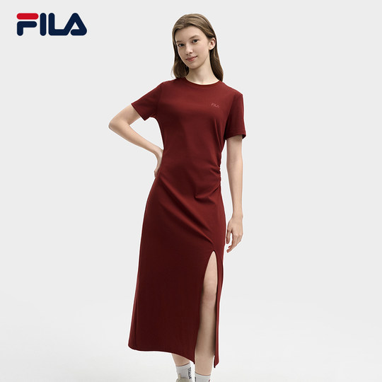 FILA slit slim fit T-shirt long skirt