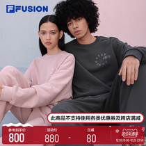 FILA FUSION File Tide Cards Lovers Knitted Hooded Sweatshirt 2024 Spring New Fashion Casual Wear