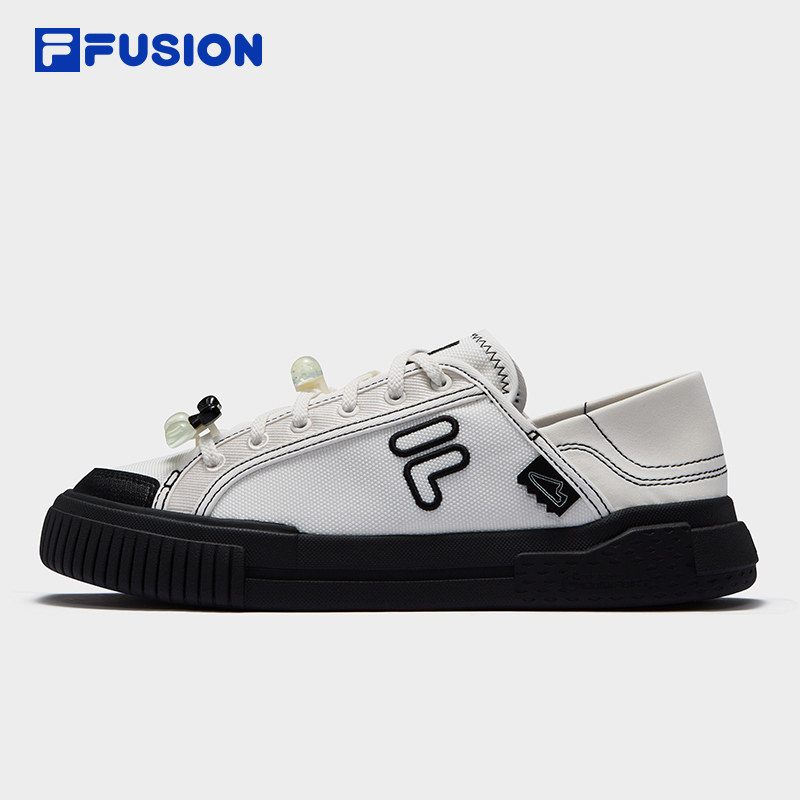 FILA FUSION斐乐官方女鞋一脚蹬半拖帆布鞋夏季板鞋穆勒鞋运动鞋