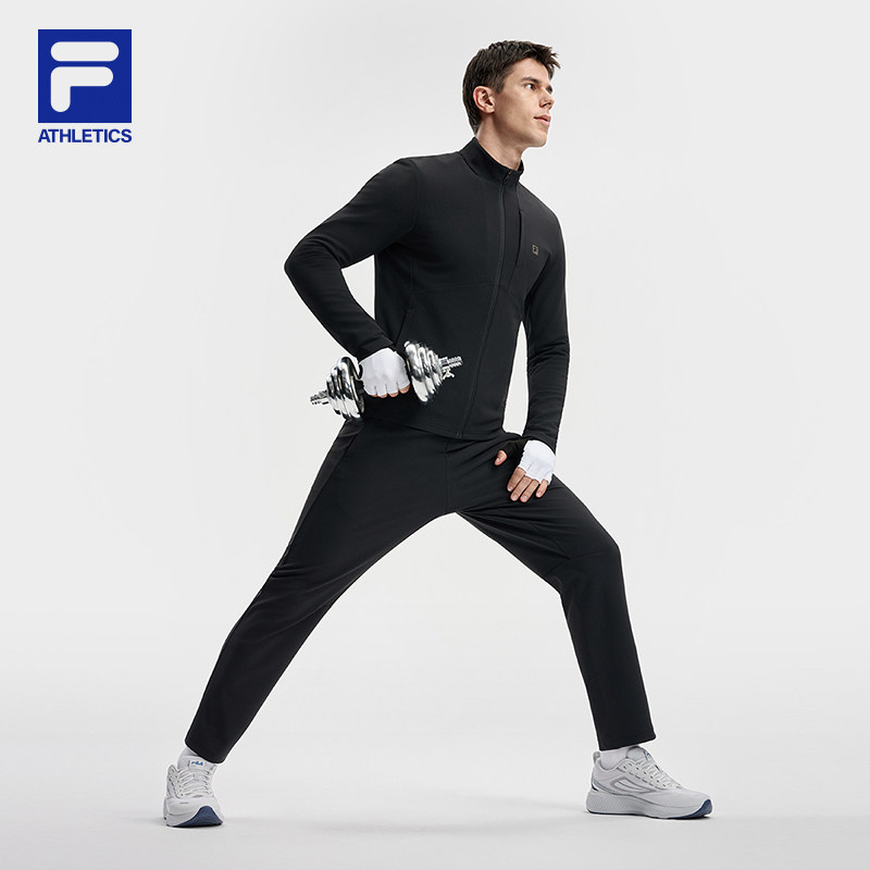 FILA 斐乐官方男士针织长袖外套2025冬新款健身跑步运动基础外套,淘宝优惠券,粉丝福利购,淘宝优惠卷