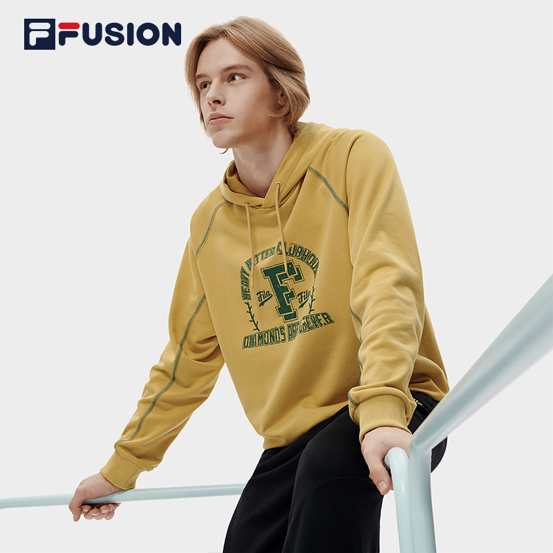 Fila 斐乐 FUSION系列 23年新款男士纯棉连帽卫衣 T11M312204F