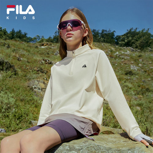 FILA KIDS斐乐童装儿童长袖T恤2016春季款男女童保暖立领运动上衣 - 图2
