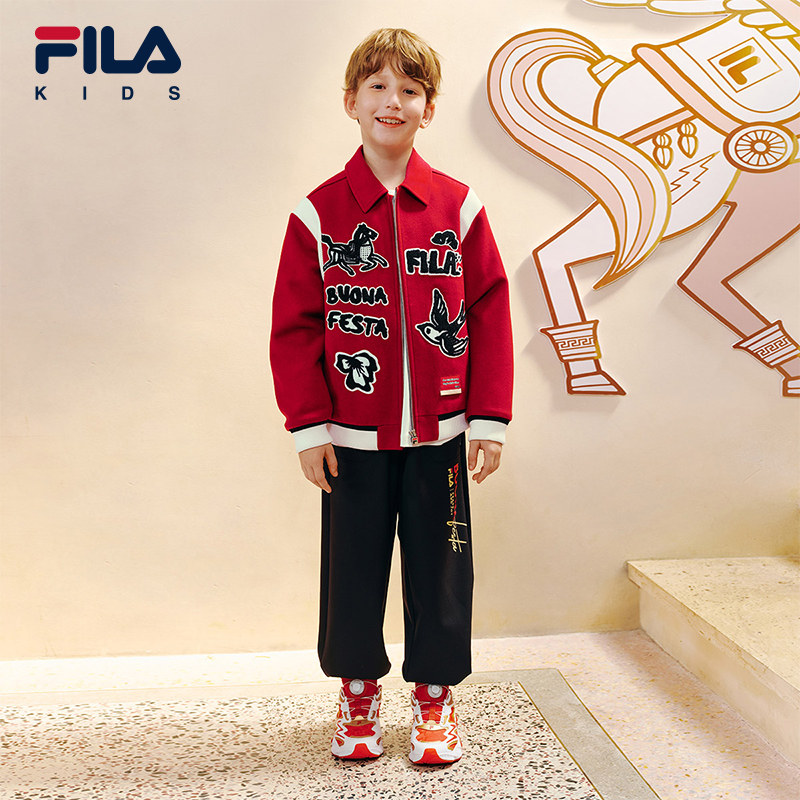 FILA KIDS斐乐童装男童梭织外套2026春季新年款儿童翻领上衣,淘宝优惠券,粉丝福利购,淘宝优惠卷