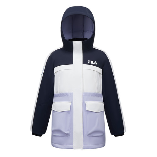 FILA KIDS斐乐童装女大童羽绒服2025冬新款儿童保暖中长款外套潮 - 图3