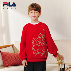 FILA KIDS斐乐童装儿童卫衣2026春季新款男童新年款圆领套头上衣