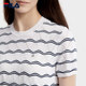 FILA Fila official women's short-sleeved knitted sweater 2023 summer new casual loose striped knitted sweater