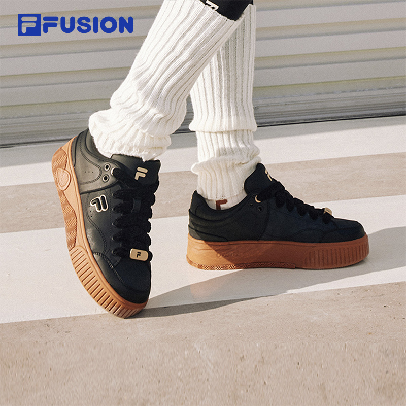 FILA FUSION斐乐潮牌女鞋STACK场下滑板鞋饼干鞋运动鞋时尚休闲鞋-图2