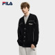 FILA 斐乐官方情侣款编织外套冬季新款时尚休闲宽松雪花绒毛衣男