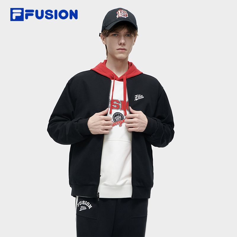 FILA FUSION斐乐潮牌2024龙年新年限定CNY两面穿夹克外套男棒球服 - 图2