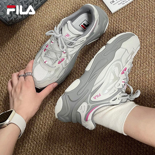 火星4代|FILA斐乐复古运动鞋网面跑鞋女鞋新款女子厚底老爹鞋子 - 图1