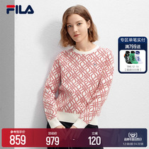 FILA File Official Womens Woven Shirts 2024 Spring New Fashion Brief Foundation Casual Cover Sweater