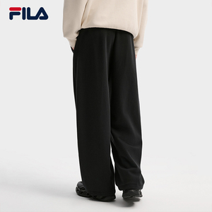 FILA易烊千玺同款加绒弯刀运动裤