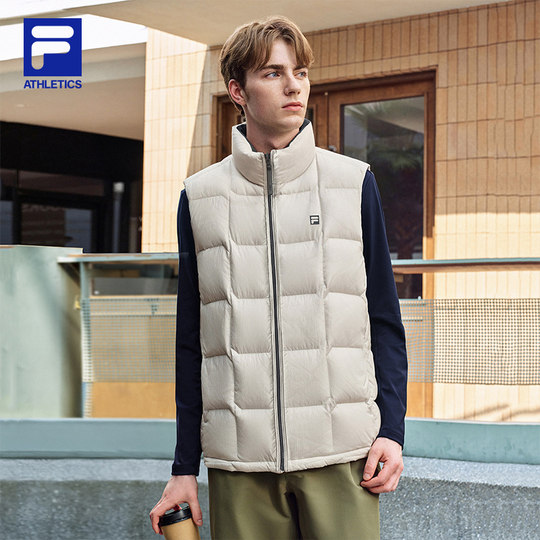 FILA reversible down vest for men to keep warm