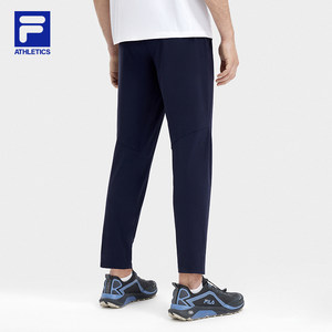 FILA斐乐官方男士冰丝裤夏季薄款直口时尚休闲运动跑步健身长裤子