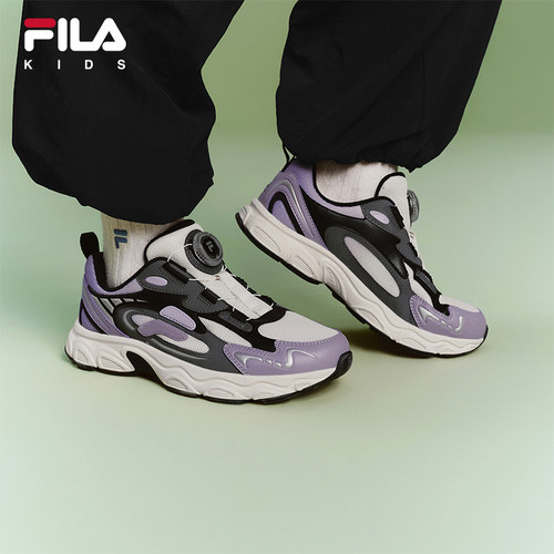 FILA KIDS斐乐童鞋儿童松果运动鞋春季款男女大童旋钮复古跑步鞋 - 图1