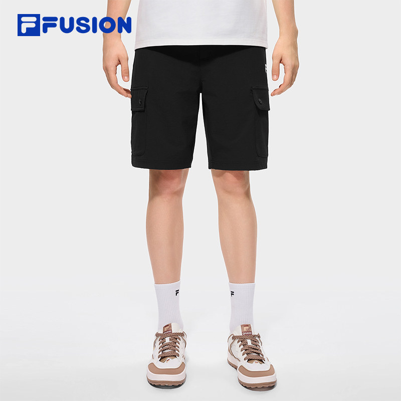 FILA FUSION斐乐潮牌梭织五分裤男2026秋季新款休闲宽松时尚短裤 季分实拍商品图