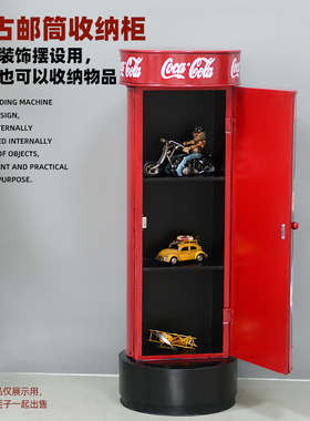 美式可口可乐主题储物柜摆件