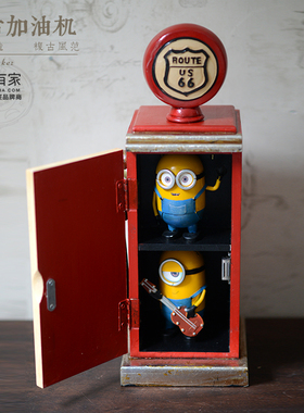 美国乡村式加油机复古风壁饰模型