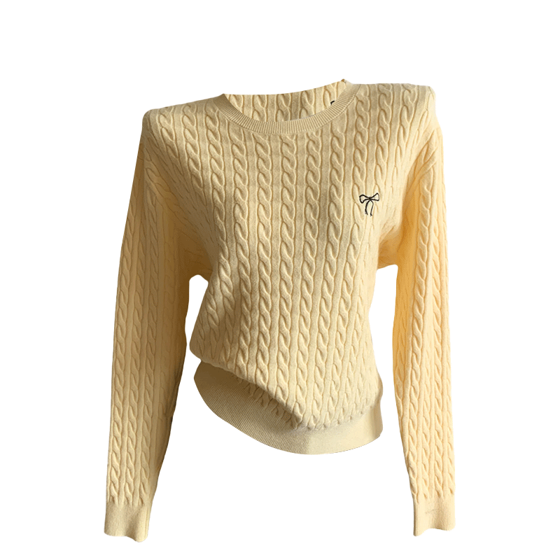 龙妹家黄色圆领针织衫女内搭宽松2025秋冬季新款毛衣外套打底上衣,淘宝优惠券,粉丝福利购,淘宝优惠卷