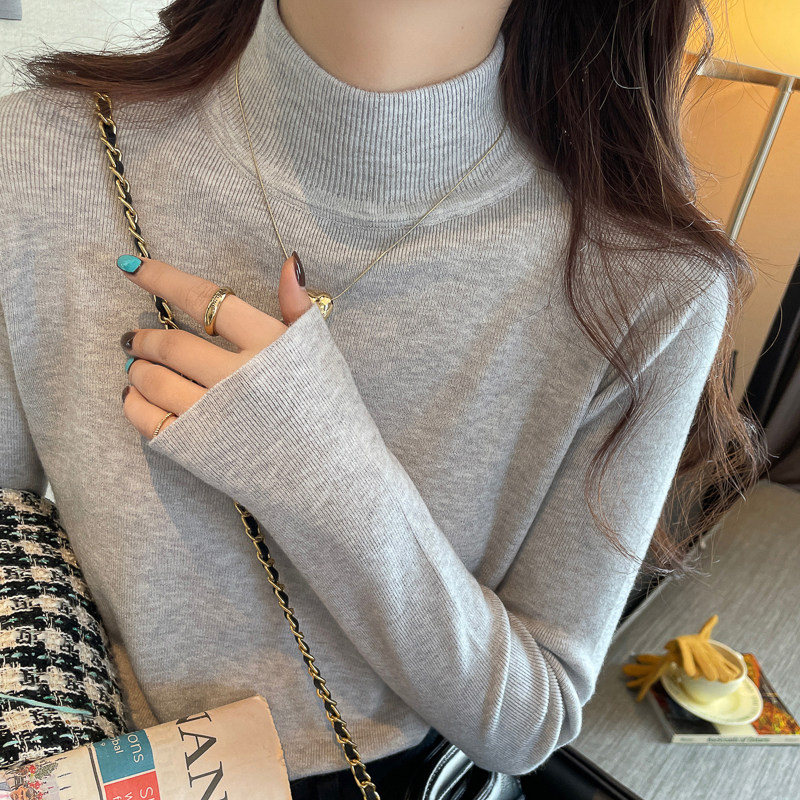 白色毛衣女秋冬季2025新款半高领洋气打底衫小香风内搭中领针织衫,淘宝优惠券,粉丝福利购,淘宝优惠卷