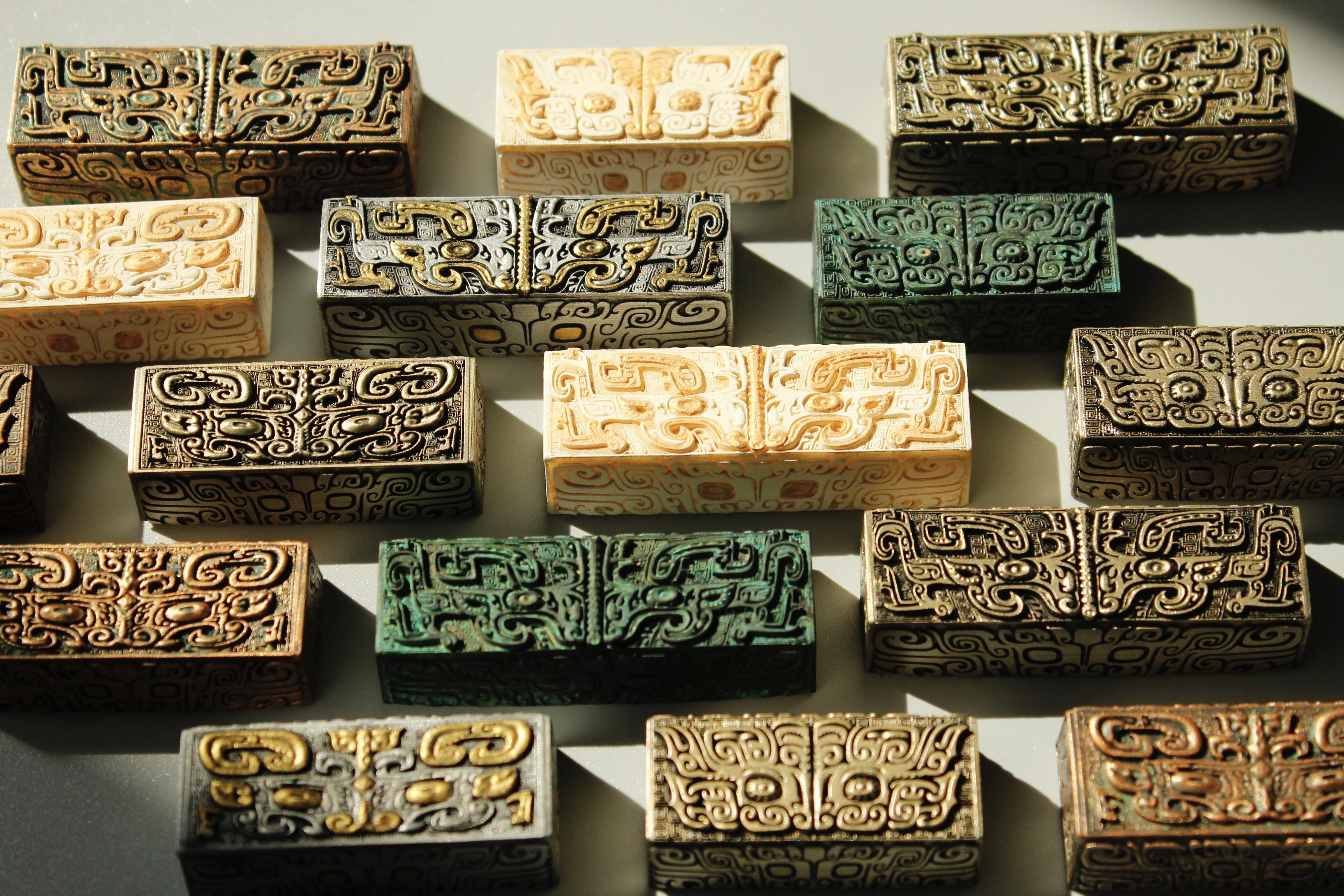 KIWI个性键帽饕餮纹纣王键帽创意树脂键帽文创复古键盘送女友礼物 - 图2