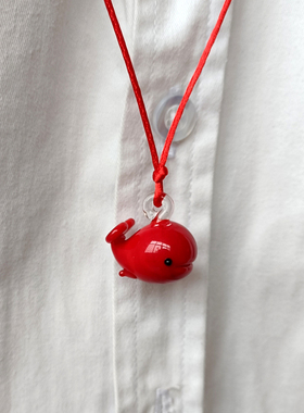 创意手作玻璃工艺品海豚挂件项链吊坠纯手工小鲸鱼鲨鱼挂饰装饰品