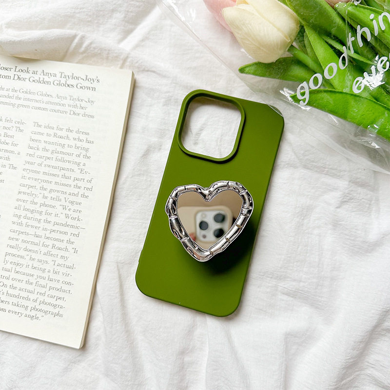 创意金属手机气囊桌面支架背贴可伸缩爱心镜子贴随身便携补化妆镜,淘宝优惠券,粉丝福利购,淘宝优惠卷