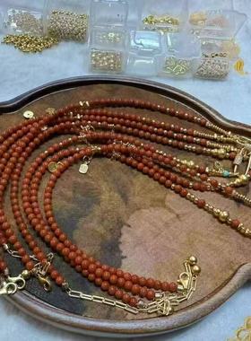 兔妈在泰国 天然南红项链本命年多圈手链可拆卸吊坠挂绳 吸米星女