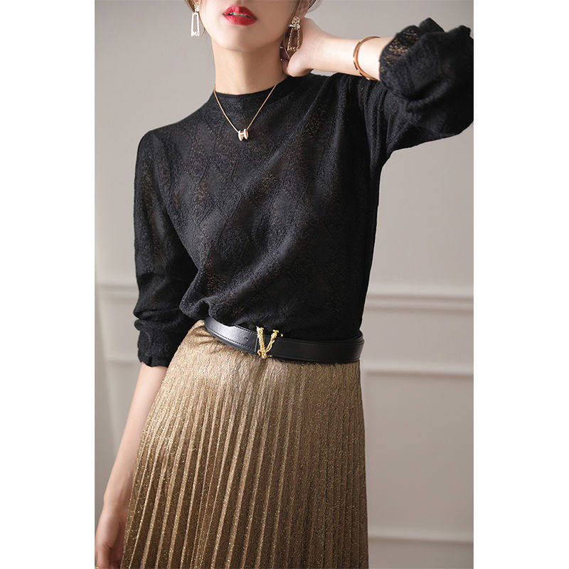 日系穿搭温柔慵懒风设计感蕾丝衫 veela蕾丝衫/雪纺衫