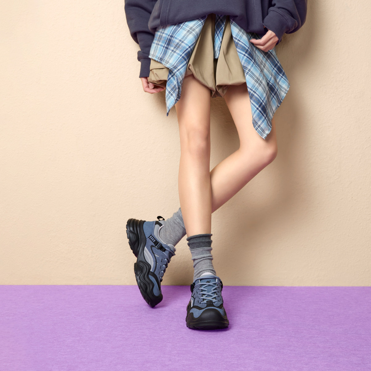 Camel骆驼女鞋2025秋新款户外防滑时尚休闲鞋透气厚底时尚休闲鞋 - 图3