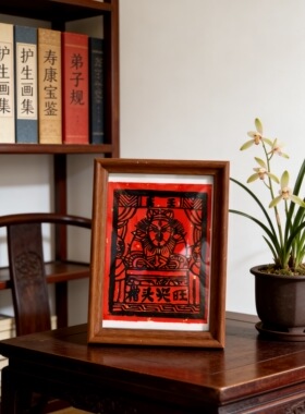 非遗大师木版画手工制作木版画6寸大小甲马，马王爷，槽头兴旺