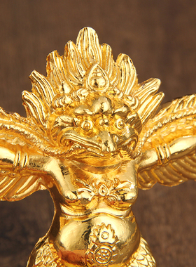 藏传用品佛像合金铜鎏金大鹏鸟
