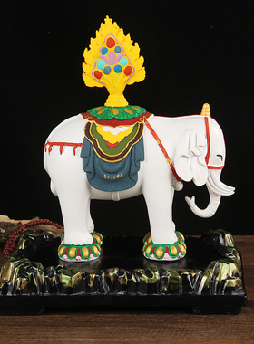 彩绘吉祥象密宗酥油灯佛具用品