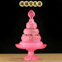 Good Cargo Net Red Tibetan Spread Ware Buddhist Buddha Glazed Manzpan Octavern for mantra tea Luo Pink