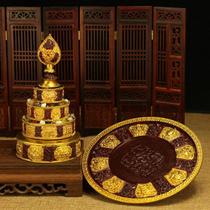 Good cargo net red supplies Nepalese craftsmanship pure copper-gold eight manza disc pure copper manda pan mantea roe