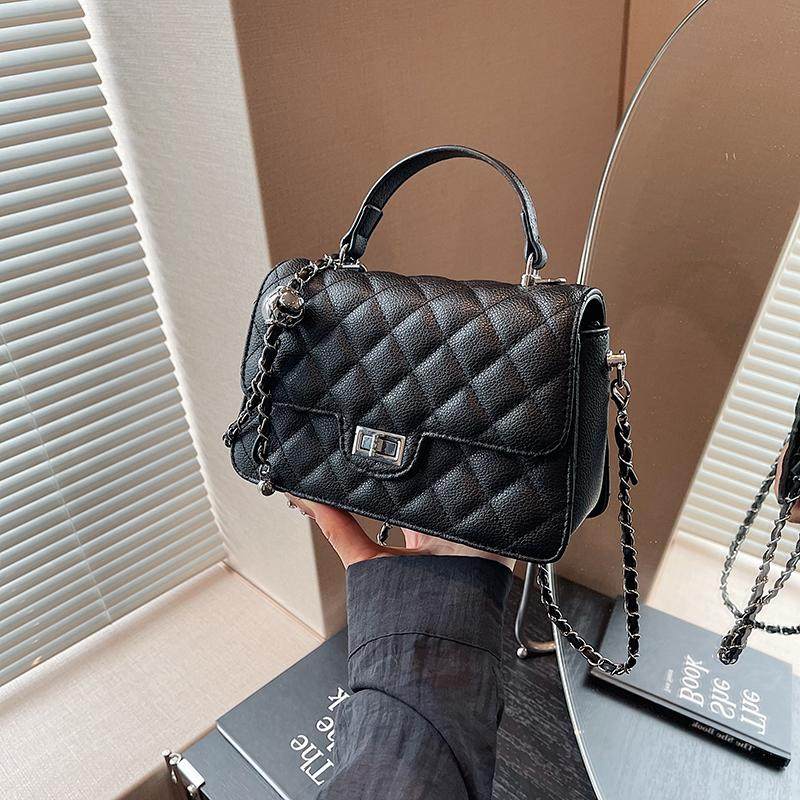 小香风菱格链条包女包2025超火新款百搭单肩斜挎包简约手提小方包,淘宝优惠券,粉丝福利购,淘宝优惠卷