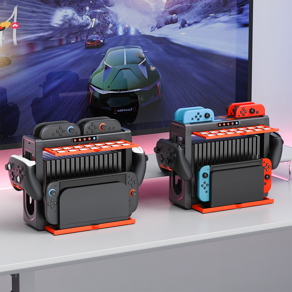 Switch1/2代充电收纳底座joycon手柄座充NS游戏卡带盒PRO手柄支架,淘宝优惠券,粉丝福利购,淘宝优惠卷